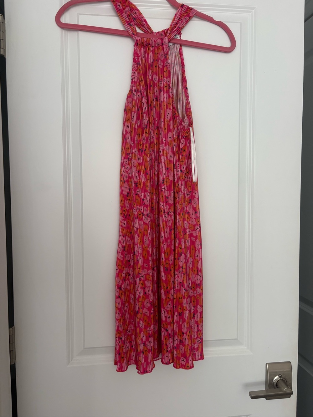 Petal & Pup Pink Floral Halter Mini Dress - Picture 1 of 4